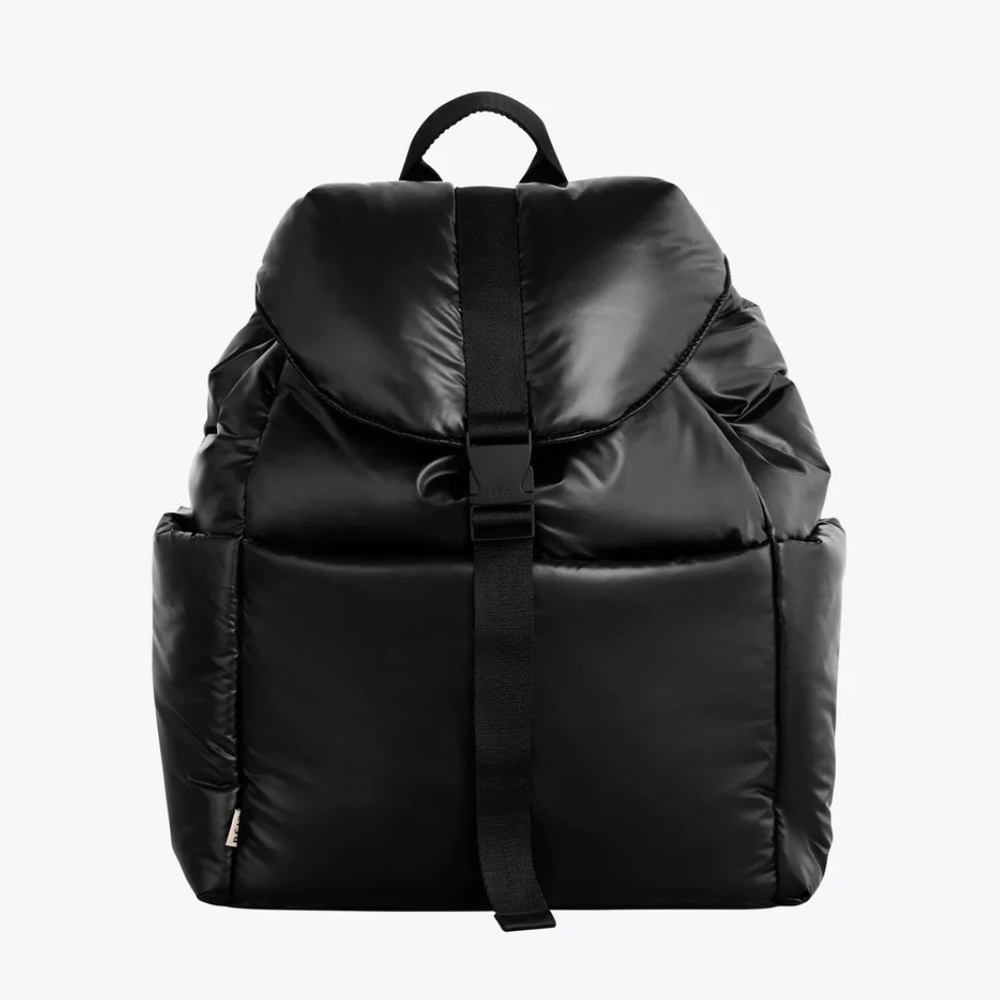 NWT BÉIS cargo puffy backpack black